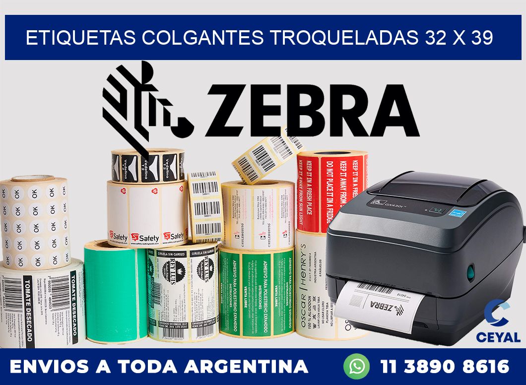 ETIQUETAS COLGANTES TROQUELADAS 32 x 39