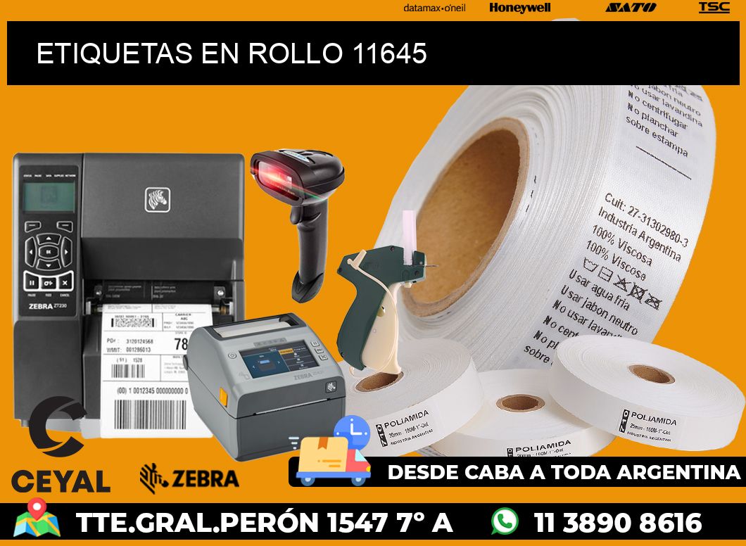 ETIQUETAS EN ROLLO 11645