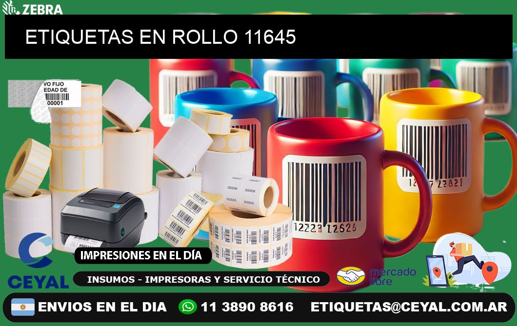 ETIQUETAS EN ROLLO 11645