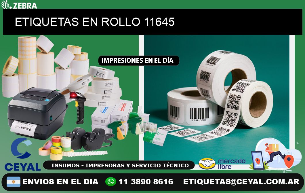 ETIQUETAS EN ROLLO 11645