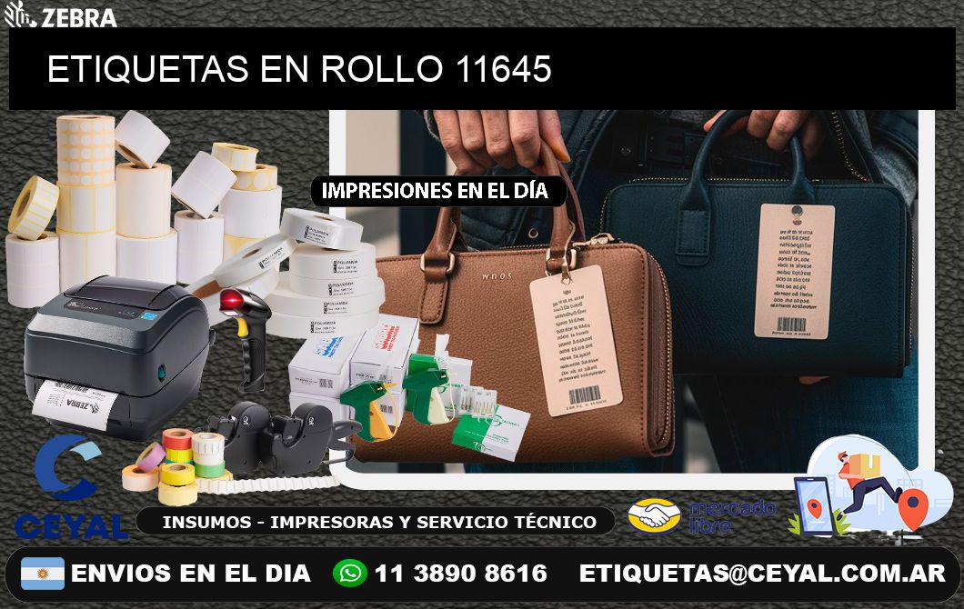 ETIQUETAS EN ROLLO 11645