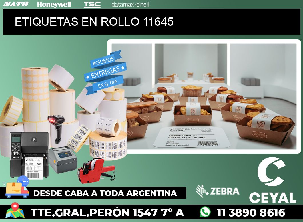 ETIQUETAS EN ROLLO 11645