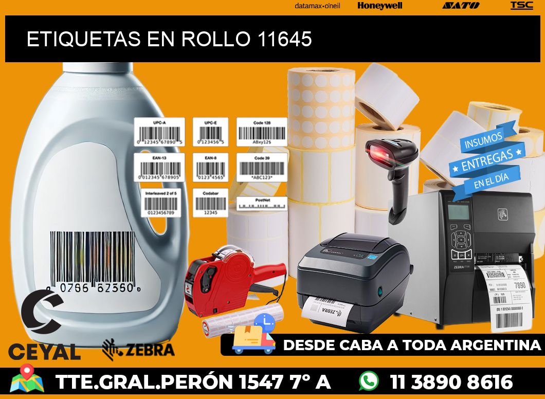 ETIQUETAS EN ROLLO 11645