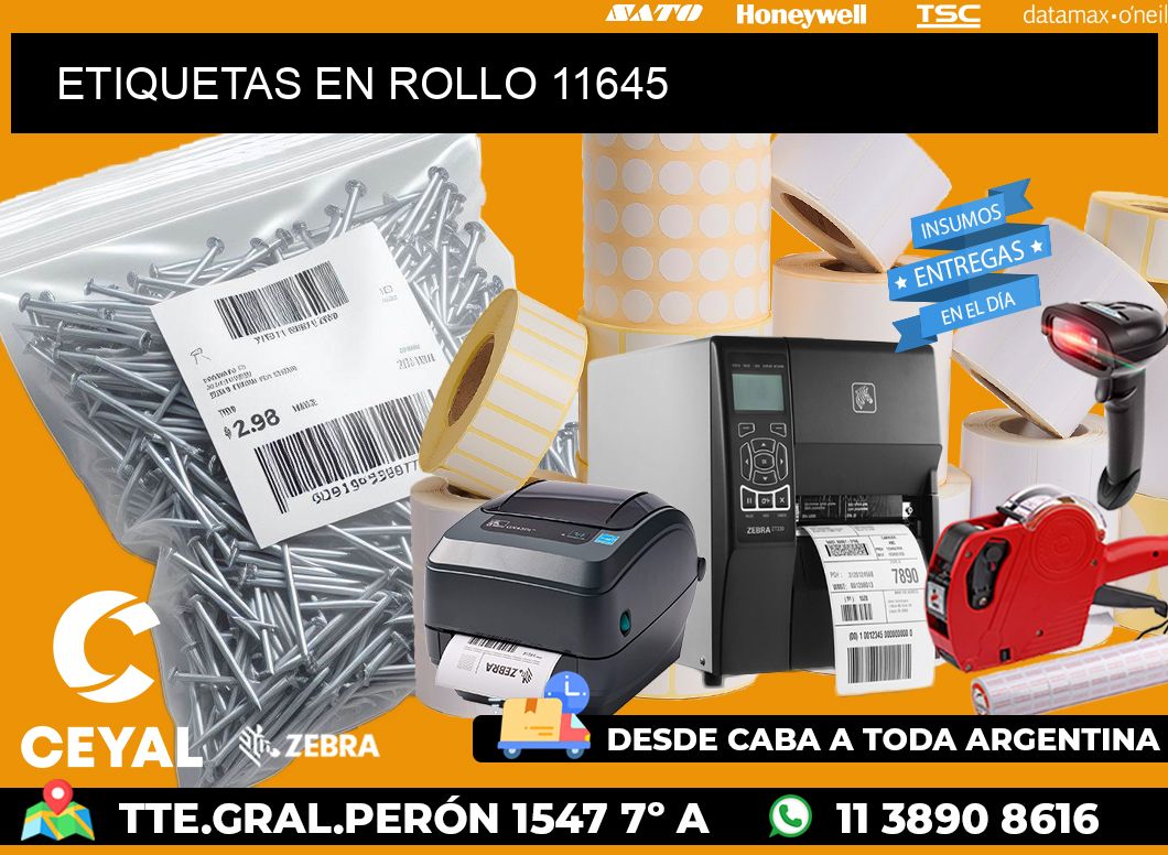 ETIQUETAS EN ROLLO 11645