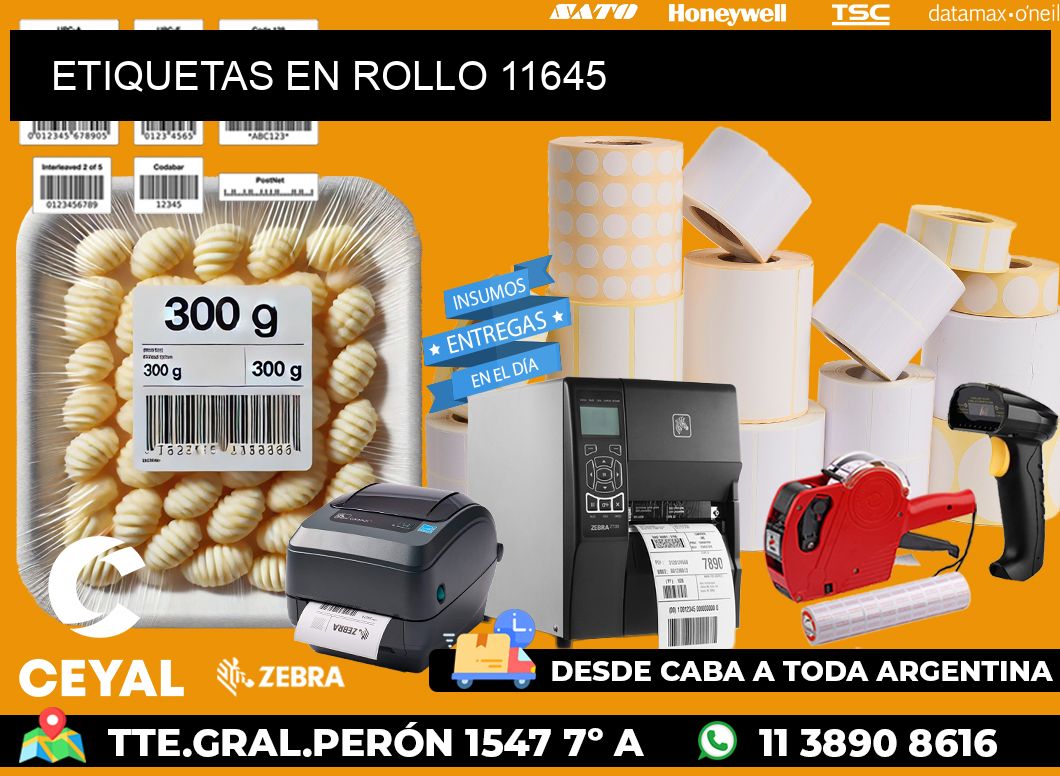 ETIQUETAS EN ROLLO 11645