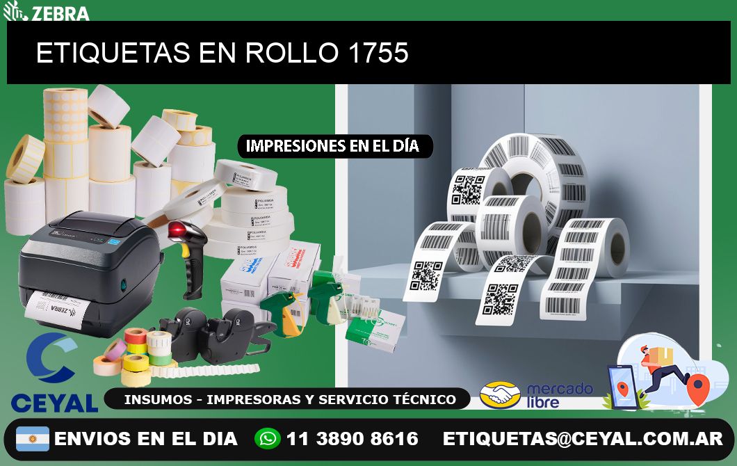 ETIQUETAS EN ROLLO 1755