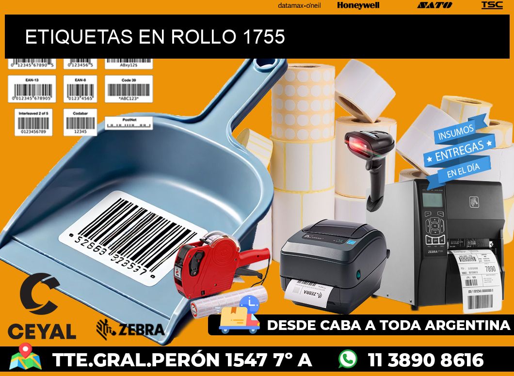 ETIQUETAS EN ROLLO 1755