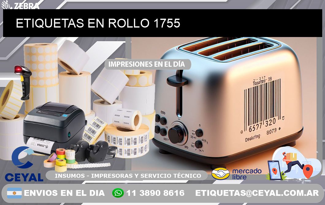 ETIQUETAS EN ROLLO 1755