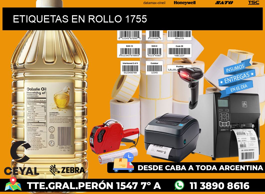 ETIQUETAS EN ROLLO 1755