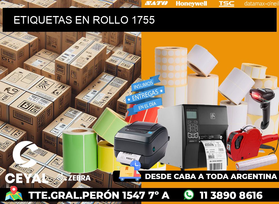 ETIQUETAS EN ROLLO 1755