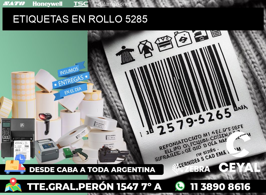 ETIQUETAS EN ROLLO 5285