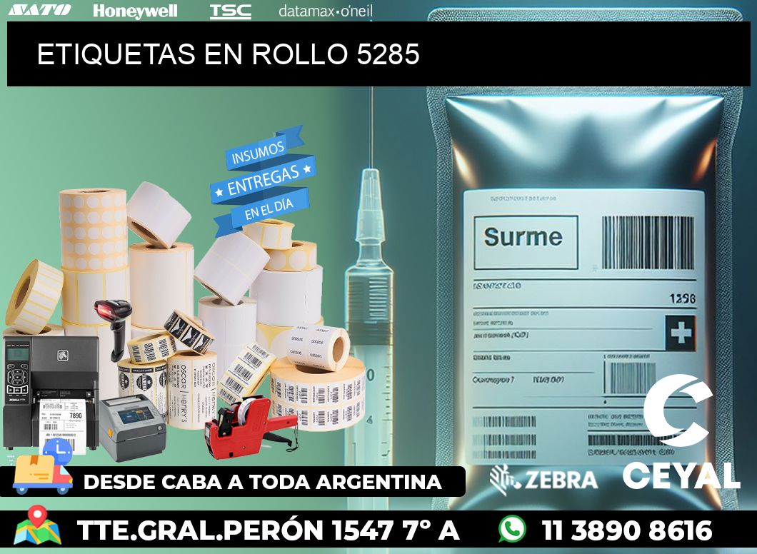 ETIQUETAS EN ROLLO 5285