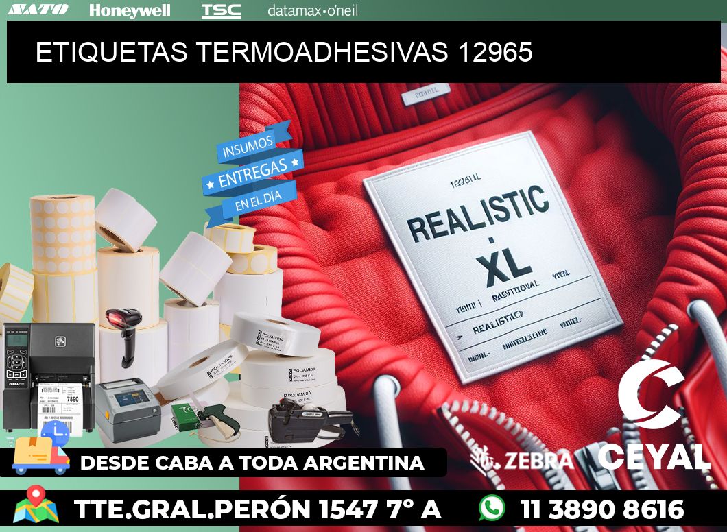 ETIQUETAS TERMOADHESIVAS 12965