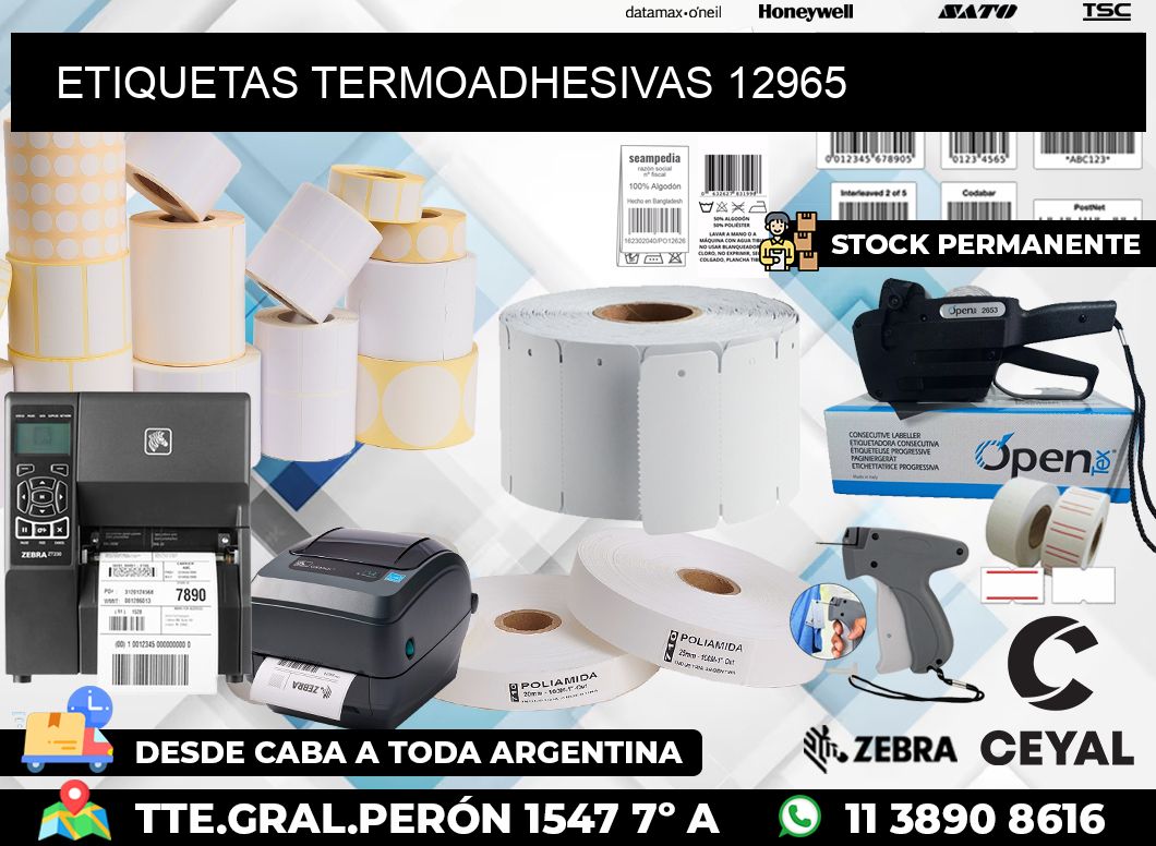 ETIQUETAS TERMOADHESIVAS 12965