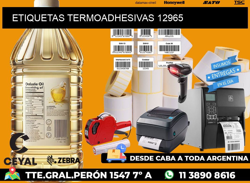 ETIQUETAS TERMOADHESIVAS 12965