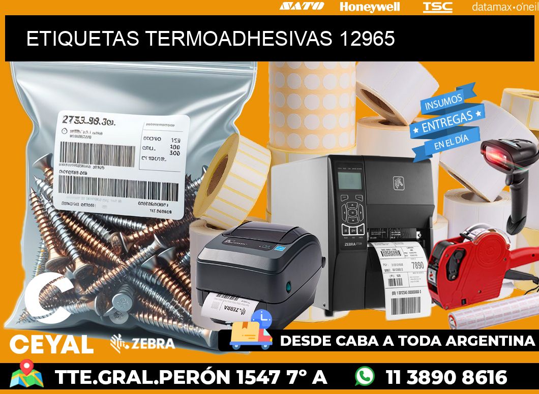 ETIQUETAS TERMOADHESIVAS 12965