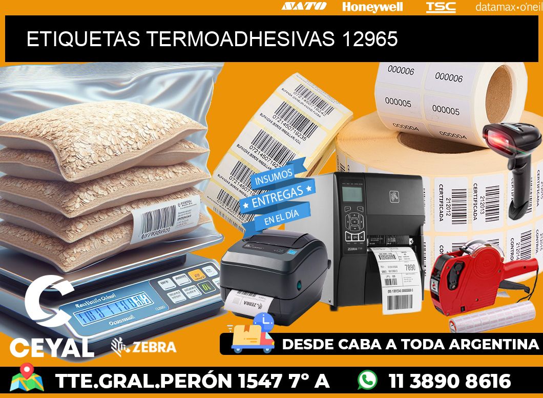 ETIQUETAS TERMOADHESIVAS 12965