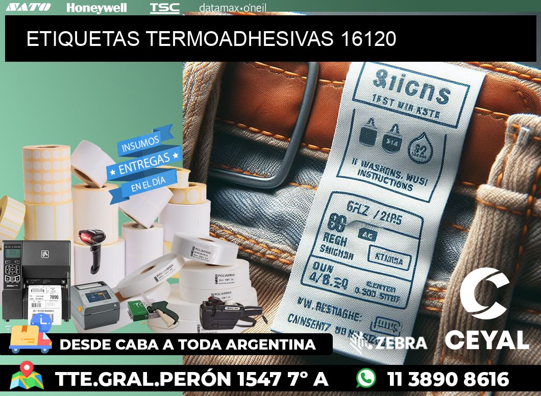 ETIQUETAS TERMOADHESIVAS 16120