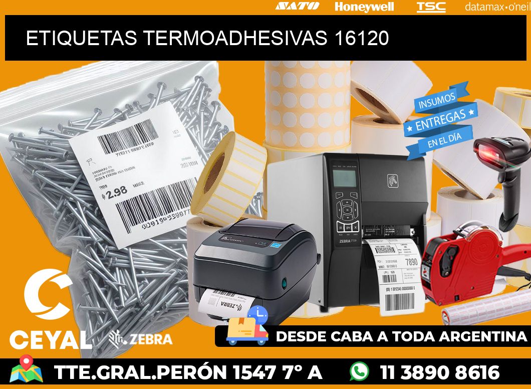 ETIQUETAS TERMOADHESIVAS 16120