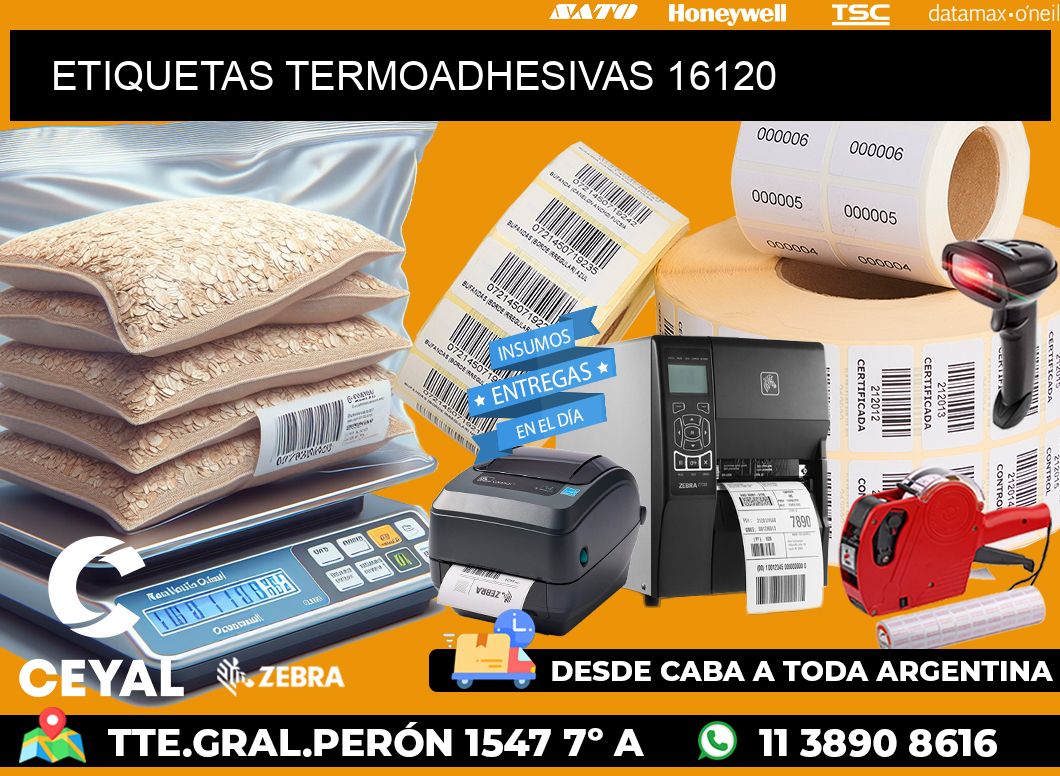 ETIQUETAS TERMOADHESIVAS 16120