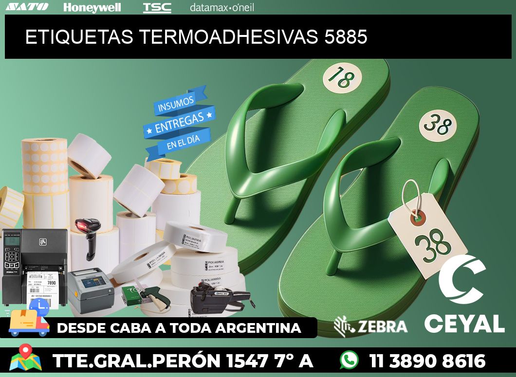 ETIQUETAS TERMOADHESIVAS 5885