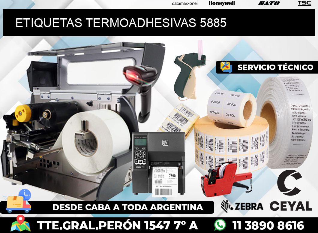 ETIQUETAS TERMOADHESIVAS 5885