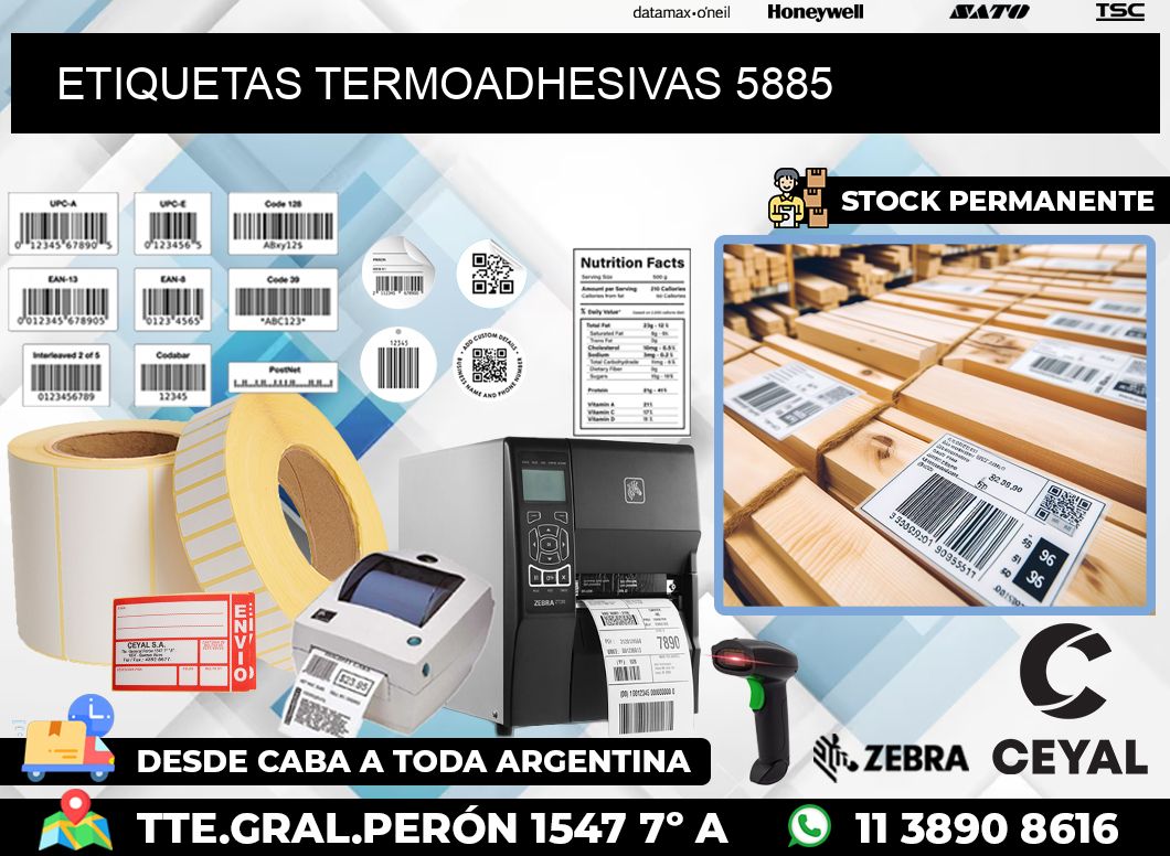 ETIQUETAS TERMOADHESIVAS 5885