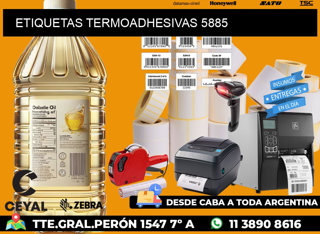 ETIQUETAS TERMOADHESIVAS 5885