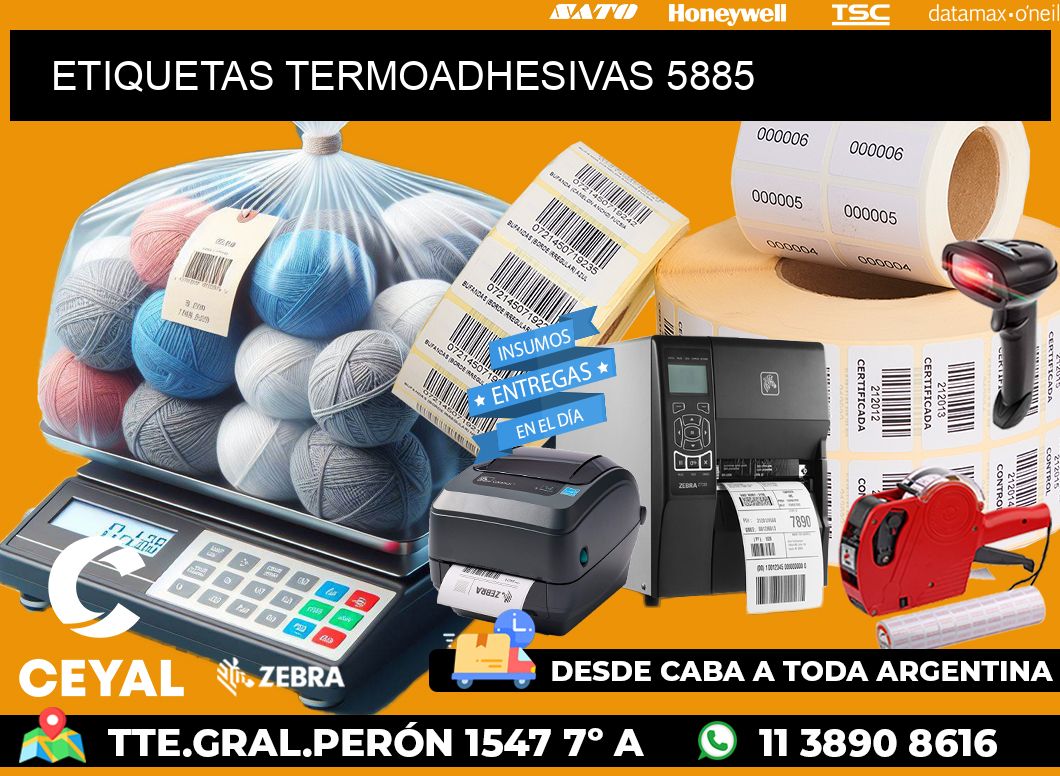 ETIQUETAS TERMOADHESIVAS 5885