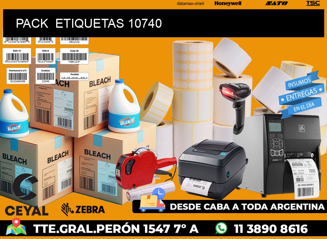 PACK  ETIQUETAS 10740