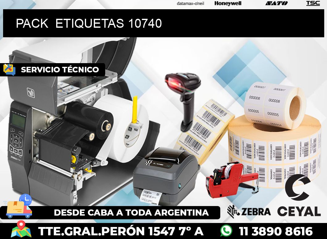 PACK  ETIQUETAS 10740