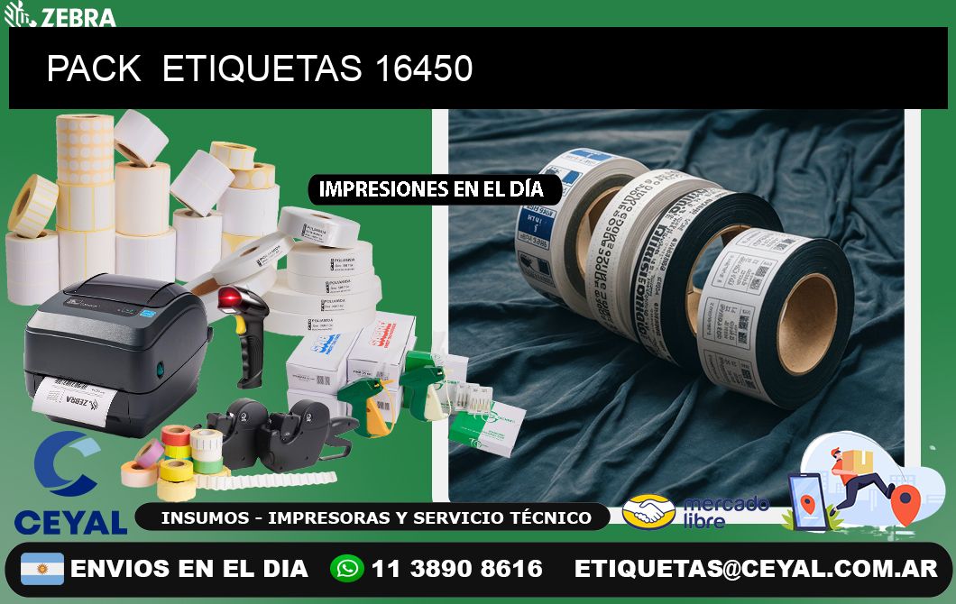 PACK  ETIQUETAS 16450