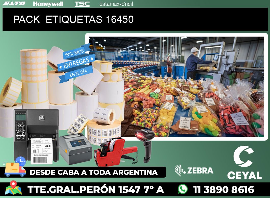 PACK  ETIQUETAS 16450