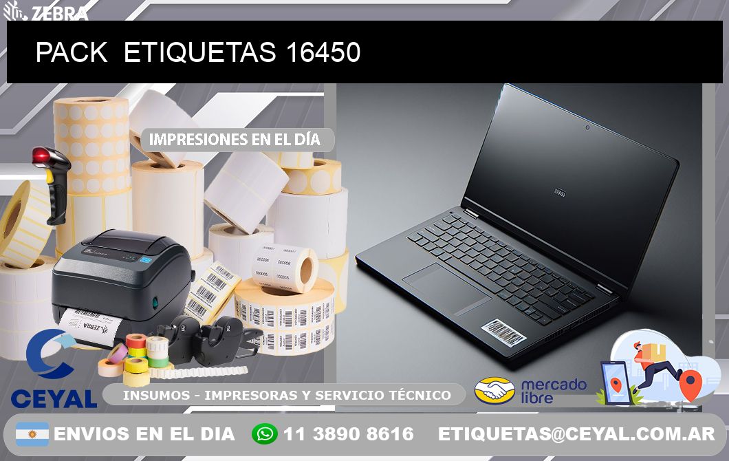 PACK  ETIQUETAS 16450