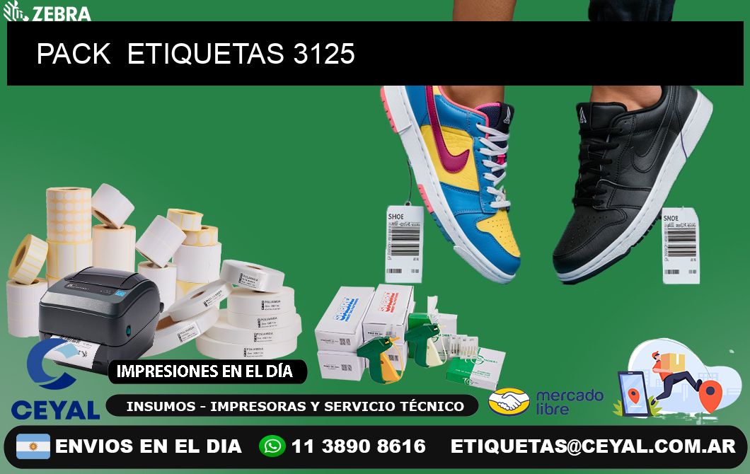 PACK  ETIQUETAS 3125