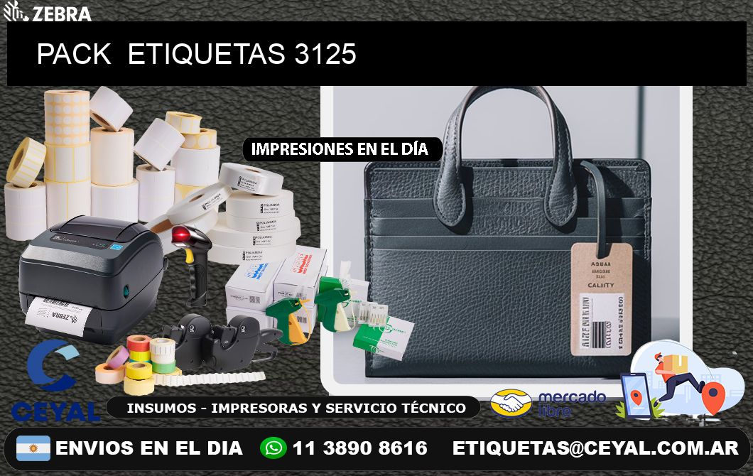 PACK  ETIQUETAS 3125