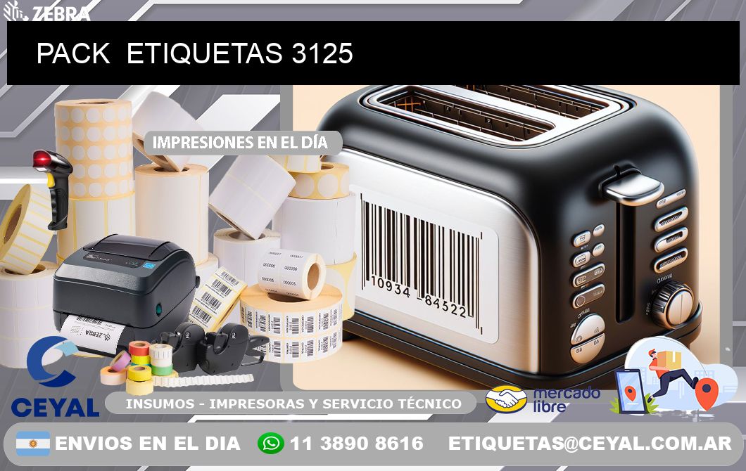 PACK  ETIQUETAS 3125