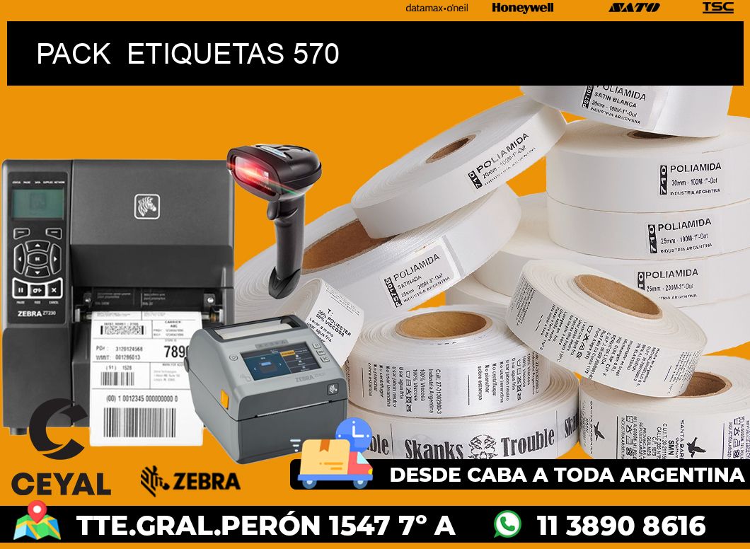 PACK  ETIQUETAS 570