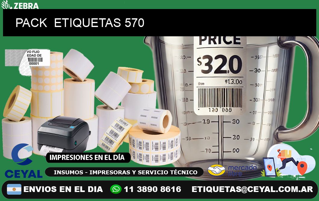 PACK  ETIQUETAS 570