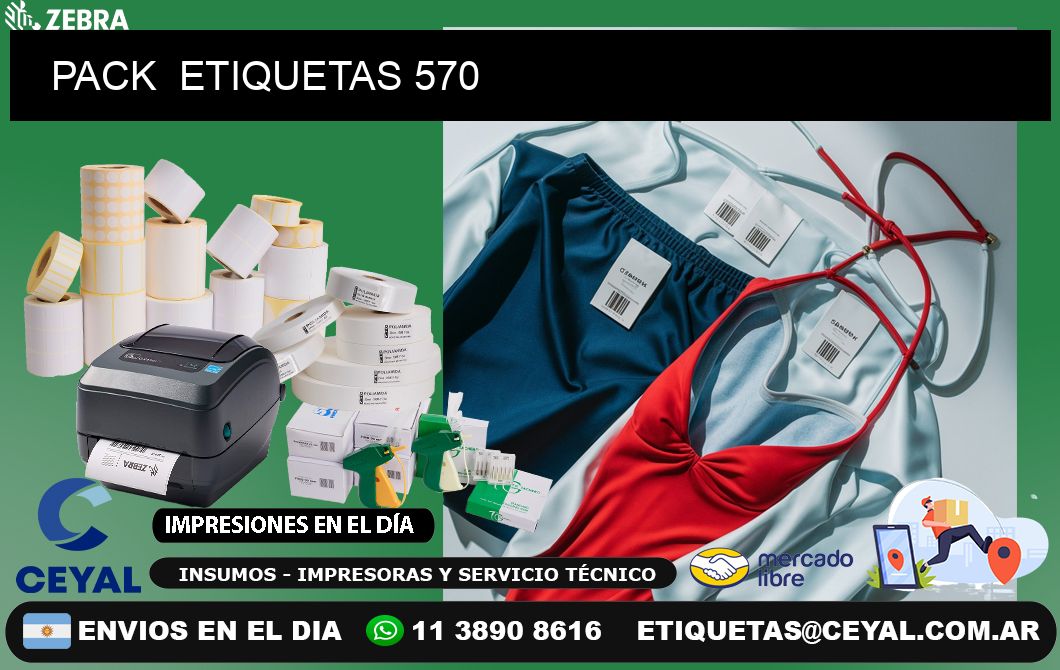 PACK  ETIQUETAS 570