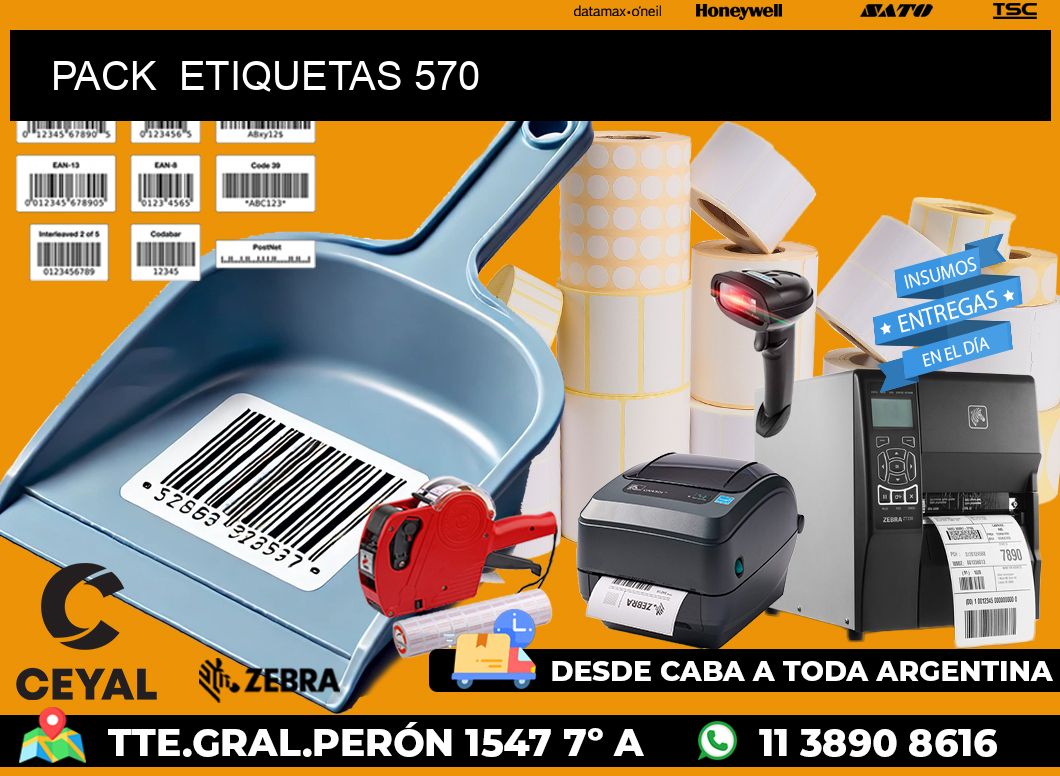 PACK  ETIQUETAS 570