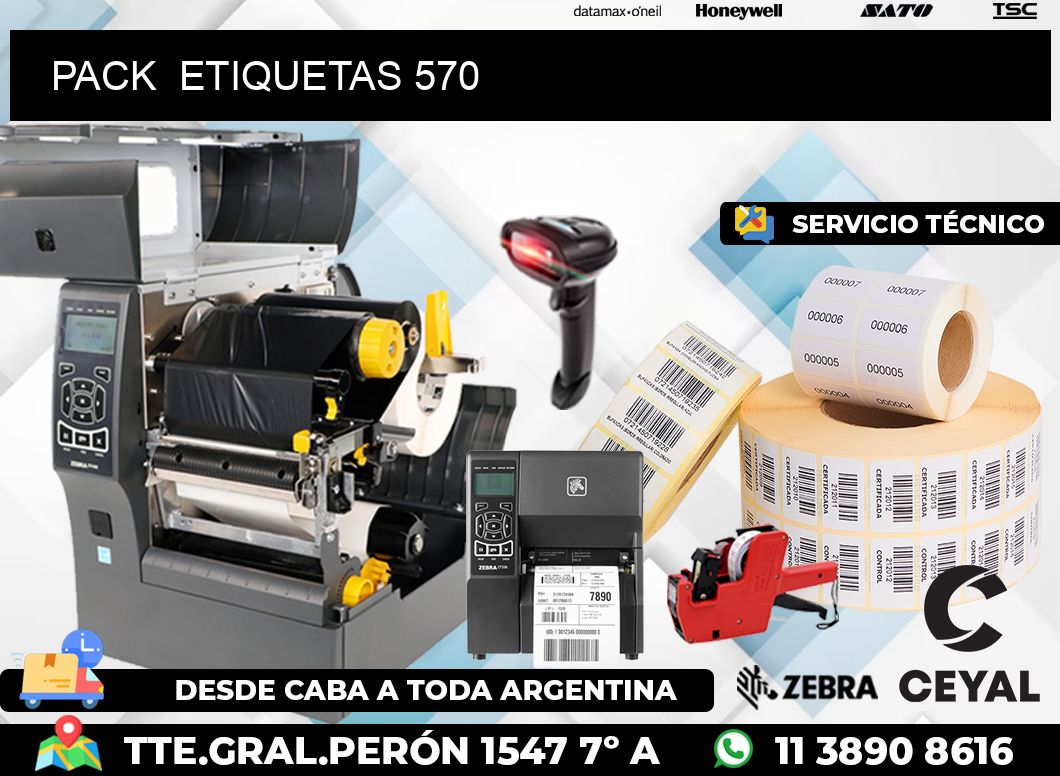 PACK  ETIQUETAS 570