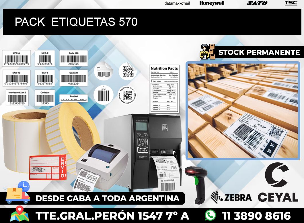 PACK  ETIQUETAS 570