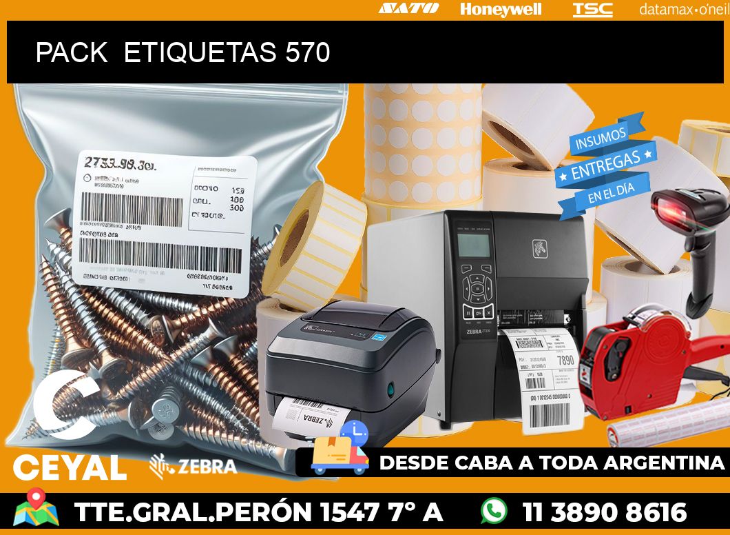 PACK  ETIQUETAS 570