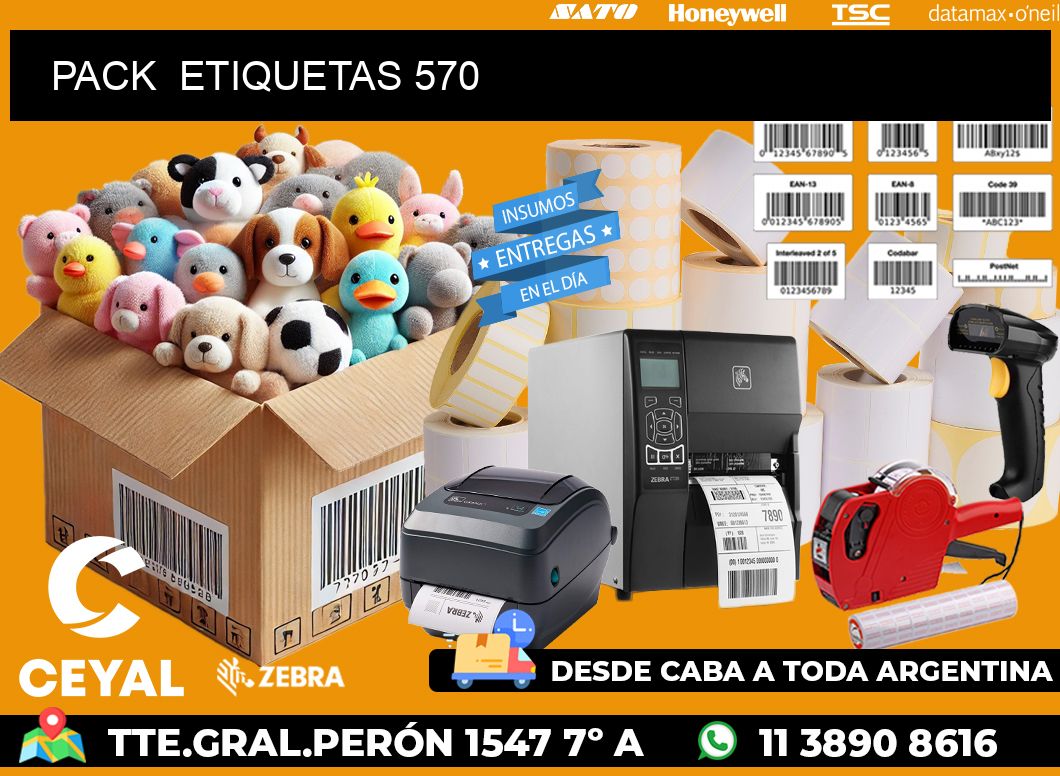 PACK  ETIQUETAS 570