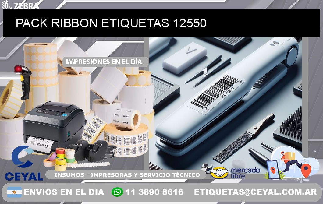 PACK RIBBON ETIQUETAS 12550