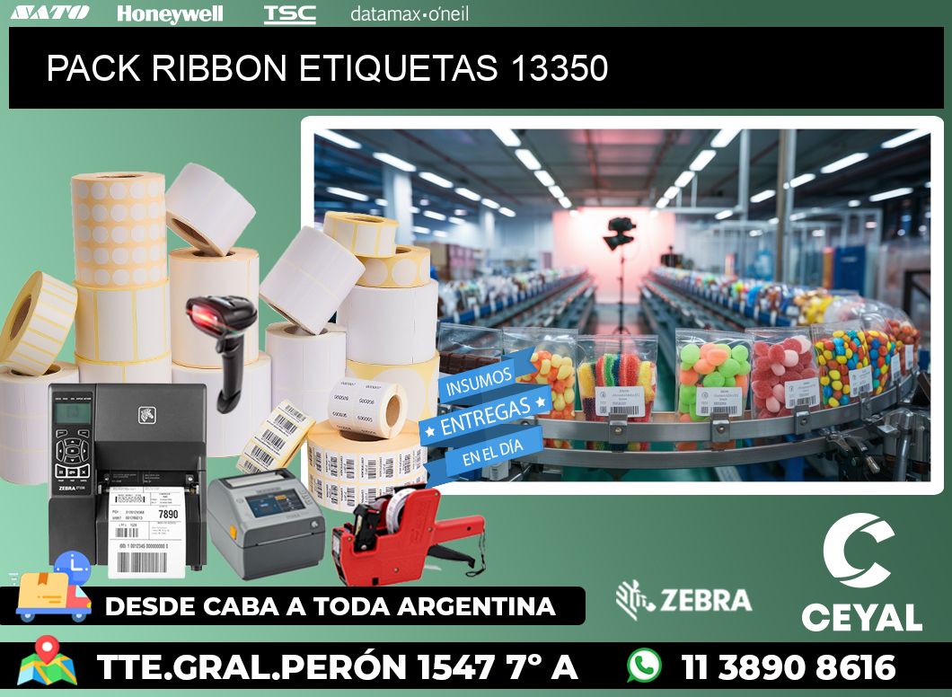 PACK RIBBON ETIQUETAS 13350