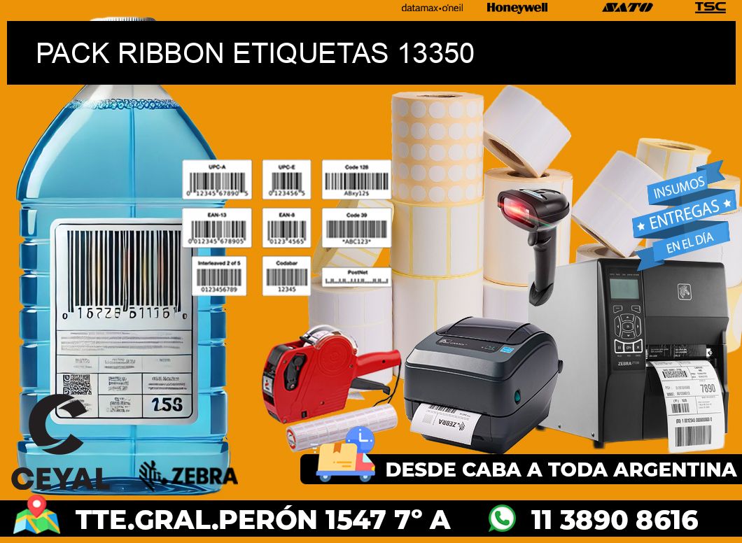 PACK RIBBON ETIQUETAS 13350