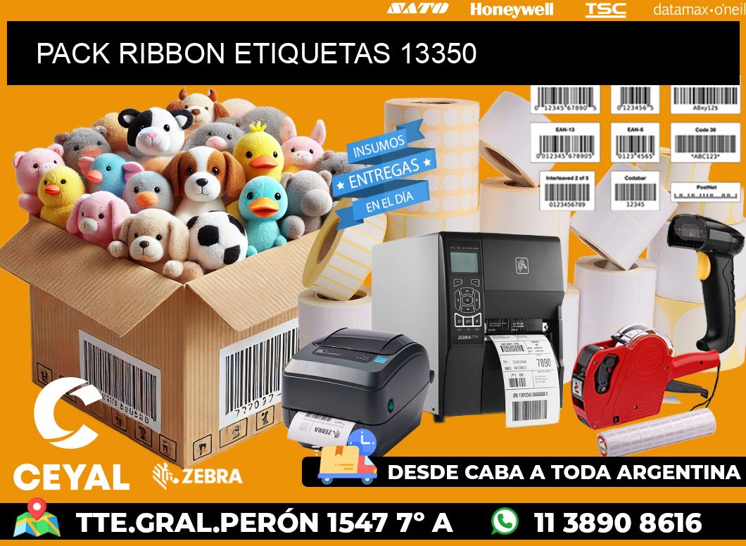 PACK RIBBON ETIQUETAS 13350