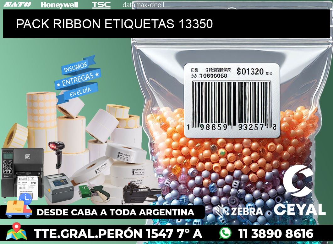 PACK RIBBON ETIQUETAS 13350